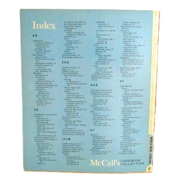 McCall's World-Wide Cooking Cookbook 1965 International Recipes French Oriental - Picture 7 of 7